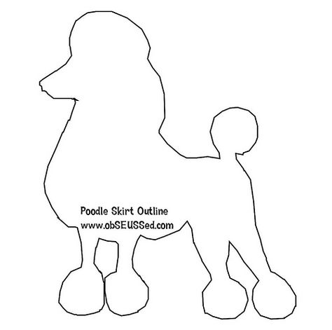 Printable Poodle Skirt Pattern | Monday, May 16, 2011 Poodle Skirt Pattern, Sock Hop Party, Sock Hop, Standard Poodles, Poodle Skirt, Applique Templates, Skirt Tutorial, Diy Skirt, Rock N’roll