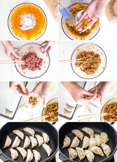 Chinese Beef Dumplings Chicken Spring Roll, Beef Mechado, Dumplings Recipe Chinese, Beef Dumplings, Make Dumplings, Easy Dumplings, Chinese Beef, Cooking Chinese Food, Dim Sum Recipes