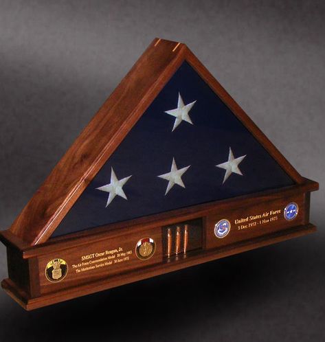 Check Out Greg Seitz Woodworking Today for Custom Flag Boxes, Military Display Cases, and a Variety of Shadow Boxes Today! Memorial Flag Display, Military Shadow Box, Handmade Flags, Flag Display Case, Interior Design Plants, Military Memorabilia, Flag Display, Custom Shadow Box, Wood Flag