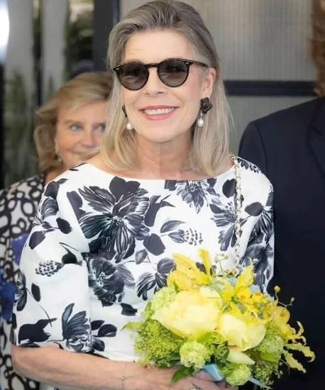 Prince Albert and Princess Caroline visited the 55th International Bouquet Competition Caroline Monaco, Monaco Princess, Princess Grace Of Monaco, Grace Of Monaco, Lady Louise Windsor, Princess Caroline Of Monaco, Caroline Of Monaco, Princess Stephanie, Princess Madeleine