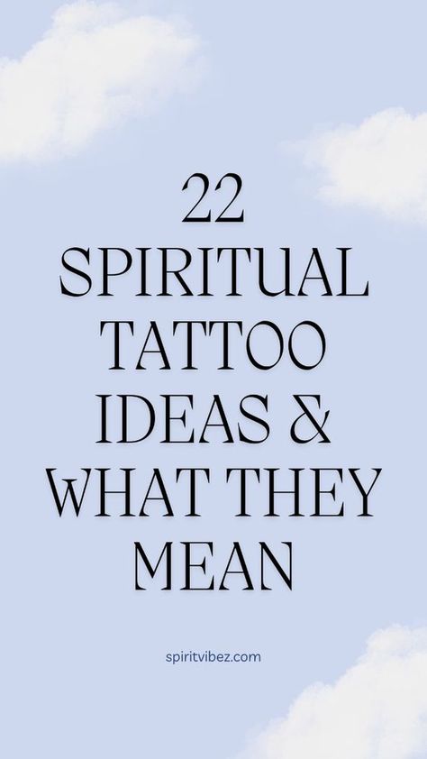 Here are 22 small and large spiritual tattoo ideas, including sacred symbols and meaningful designs. Tranquility Tattoo Symbols, Heal Learn Grow Love Tattoo, Protection Symbols Tattoo Spiritual, Numerology Tattoo Ideas, Tattoo Strength Symbol, Powerful One Word Tattoos, Ideas For Tattoos Men, Angelic Symbols Tattoo, Small Symbol Tattoos With Meaning