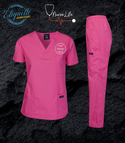 Excited to share the latest addition to my #etsy shop: Nurse Scrubs Set Top and Taps, Nurse Scrub, Custom and Personalize Embroidery Design with Logo or Text, Nurse Gifts for Women Scrub Style Medical, Nurses Scrubs Outfits, Nurses Uniform Designs Hospitals, Stylish Scrubs For Women, Nurse Uniform Design, Nursing Scrubs Outfits, Scrubs Uniform Cute, Nurse Fashion Scrubs, Nurse Outfit Scrubs