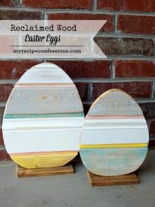 Reclaimed Wood Easter Eggs. This is the ultimate Easter home décor tutorial. I love diy crafts and these Easter eggs are so fun and cheap to make! I love the vintage look that the reclaimed wood gives this project. They fit in perfectly with my other vintage décor. Love Diy Crafts, Wood Easter Eggs, Wooden Easter Eggs, Diy Osterschmuck, Easter Wood Crafts, Barn Wood Crafts, Easter Projects, Pallet Crafts, Easter Decorations Outdoor