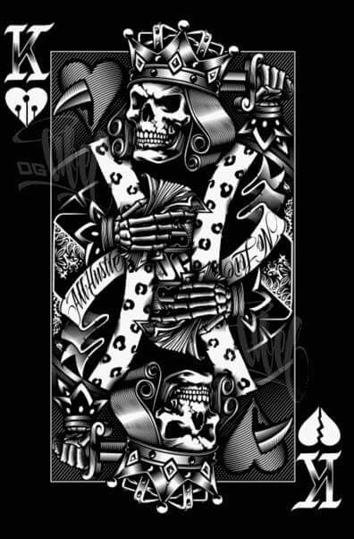 King me King Of Hearts Tattoo, Tattoo Freedom, Og Abel Art, Growth Tattoo, Tattoo Light, Placement Tattoo, Poker Tattoo, Tattoo White, Tattoo Quote