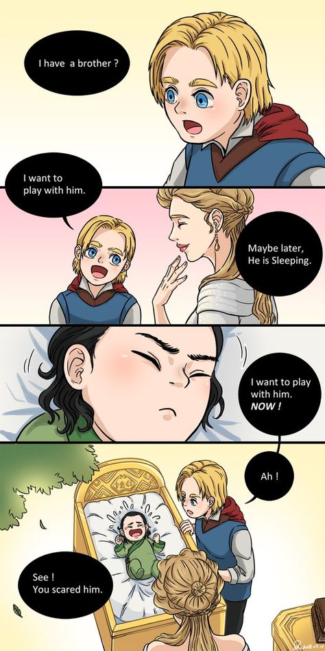 Embedded Loki Fan Art, Baby Loki, Baby Avengers, Thor X Loki, Loki Avengers, Loki Fanart, Funny Marvel Memes, Avengers Comics, Marvel Fan Art