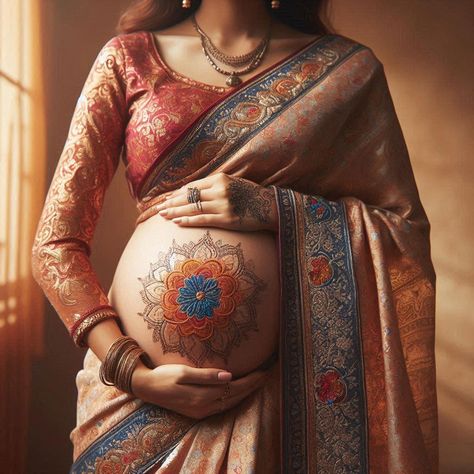 Indian Pregnant Women, Traditional Saree, Indian Woman, Get Pregnant, Woman Art, Pregnant Woman, Traditional Sarees, Getting Pregnant, Pregnant Women