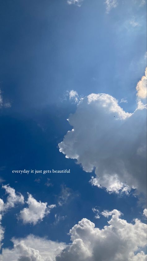 Sky At Different Times Of The Day, Blue Sky Instagram Story, Lonely Quetos English, Angel Clouds, Sunset Quotes Instagram, Sky Quotes, Blue Sky Clouds, Cloud Photos, Sky Photography Nature