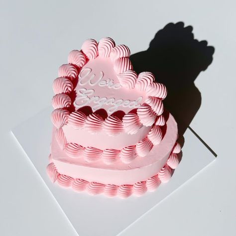 Two Tier Heart Cake, Tier Heart Cake, Heart Wedding Cakes, Sweet 16 Themes, Two Tier Cake, Heart Cakes, Heart Shaped Cakes, 21st Birthday Cake, Fake Cake