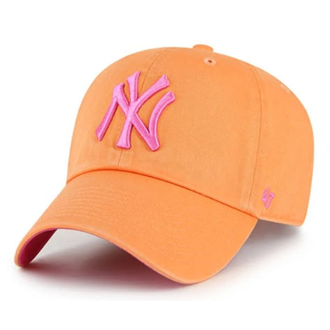 Pink Yankees Hat, Ny Hats, Ny Cap, Yankees Hat, Orange Hats, Trendy Hat, Pink Bottom, Magenta Pink, Pink Sneakers