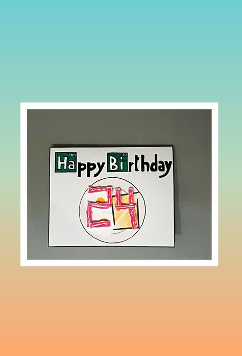 Breaking Bad Birthday card 'Happy Birthday' #24 #DIY #card #happybirthday Breaking Bad Birthday Cards, Breaking Bad Birthday, Bad Birthday, Birthday 24, Ideas Regalo, Card Inspo, Call Saul, Letter Bracelet, Cadeau Diy