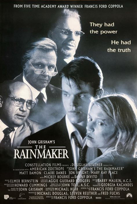 Jon Voight, The Rainmaker, John Grisham, Mickey Rourke, Claire Danes, Francis Ford Coppola, Danny Devito, Academy Award Winners, Matt Damon