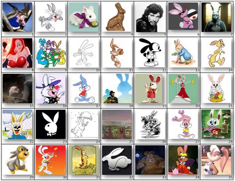 Famous rabbits Famous Rabbits, Famous Rabbit Characters, Holiday Quiz, Cartoon Characters Names, Wild Bunny, Google Tricks, Easter Bunny Pictures, Bunny Names, Rabbit Cartoon