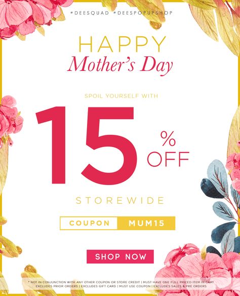 Mothers Day Offer, Mothers Day Promotion Ideas, Edm Design, Mother's Day Coupons, Homemade Gifts For Mom, Mother's Day Promotion, Cheap Mothers Day Gifts, Mothers Day Dinner, Mather Day