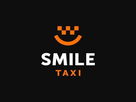 Smile taxi by Tick ϟ Style Logo Taxi, Taxi Logo, Ideas Name, Taxi App, App Logo, Creative Professional, Brand Identity, Company Logo, Tech Company Logos