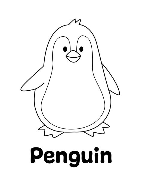 Penguin Coloring Page at LittleBeeFamily.com Elephant Family Coloring Pages, Penguin Coloring Pages Free Printable, Crayon Packaging, Animal Coloring Pages Free Printable, Penguin Drawing Easy, Penguin Outline, Penguin Coloring Page, Coloring Pages Activities, Zoo Animal Coloring Pages