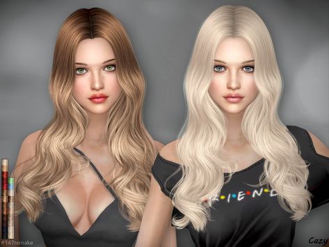 Sims 4 Sims Resource, Sims Resource Hair, Bonde Hair, The Sims 4 Pack, Sims 4 Sims, Mod Hair, Pelo Sims, Tumblr Sims 4, Straight Blonde Hair