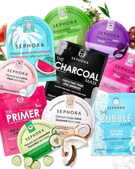 Sephora Face Mask, Koleksi Makeup, Green Tea Face Mask, Lemon Face Mask, Alat Makeup, Mask Aesthetic, Sephora Skin Care, Skin Care Face Mask, Beauty Mask