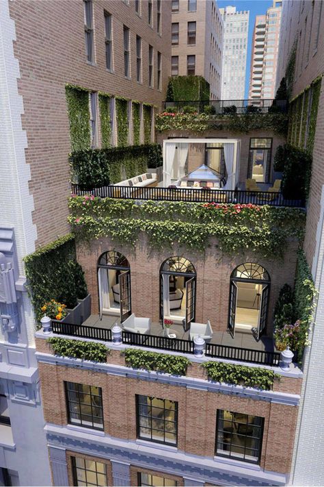 Jennifer Lopez’s Stunning New York City Penthouse Apartment New York City Penthouse, Manhattan Penthouse, City Penthouse, Nyc Penthouse, New York Penthouse, Apartment Exterior, City Decor, New York Loft, Trendy Apartment