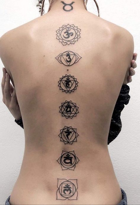 Chakra Spine Tattoos For Women, Chakra Tattoos, Flower Spine Tattoos, Spine Tattoo Ideas, Chakra Tattoo, Rose Drawing Tattoo, Pretty Hand Tattoos, Petite Tattoos, Spine Tattoos For Women