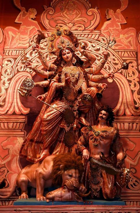 Durga Maa Hd Wallpaper 4k 3d, Durga Maa Aesthetic Wallpaper, Durga Murti Photo, Indian Makeup Wedding, Durga Maa Aesthetic, Durga Maa Wallpaper, Durga Hd Wallpaper, Durga Puja Aesthetic, Maa Durga Hd