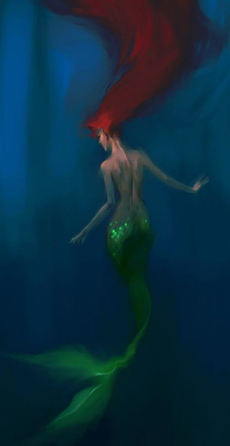 This is a really pretty picture of Ariel! 동화 삽화, Images Disney, Mermaid Painting, Art Tumblr, Mermaids And Mermen, Mermaid Life, Pinturas Disney, Ariel The Little Mermaid, Mermaid Art