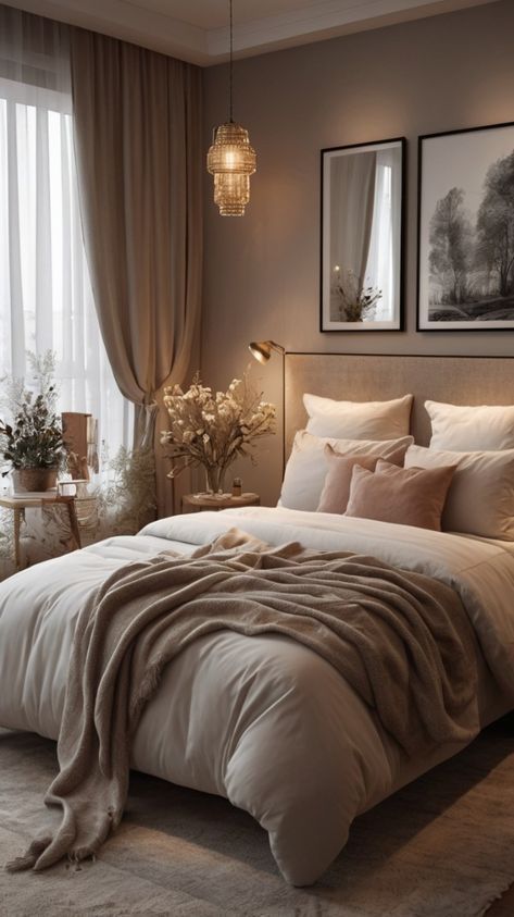 Room Decor For Couples Bedroom, Apartment Bedroom Decor For Couples Cozy, Cosy Romantic Bedroom, Couples Master Bedrooms Decor, Cozy Bedroom Couple, Dreamy Room Cozy Bedroom Romantic, Apartment Decorating Bedroom Couples, Warm Cozy Bedroom Ideas Romantic, Bedroom Couple Ideas