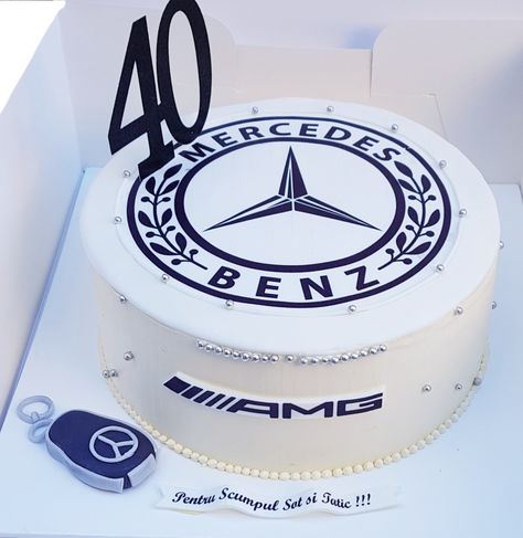 Mercedes Benz Cake, Mercedes Benz Cake Ideas, Mercedes Cakes For Men, Audi Birthday Cake, Mercedes Cake Birthdays, Birthday Cake Lamborghini, F1 Cake Formula 1 Mercedes, 40th Birthday Cakes For Men, 30th Birthday Men