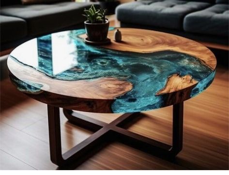 Paper Art Tutorial, Home Decor Coffee Table, Coffee Table Epoxy, Epoxy Coffee Table, Resin Coffee Table, Decor Coffee Table, Table Epoxy, Sewing Machine Projects, Epoxy Resin Table