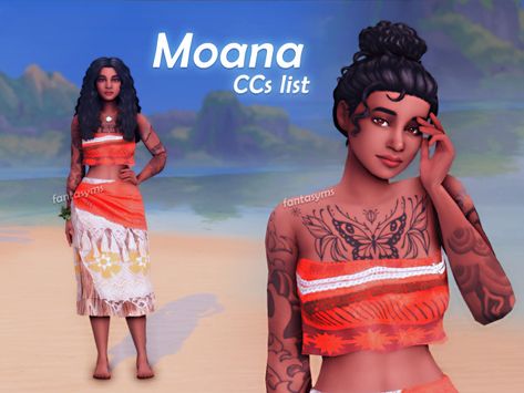 fantasyms on Tumblr Sims 4 Moana Cc, Sims 4 Tropical Clothes, Sims 4 Cc Hawaiian Clothes, Sims 4 Cc Sulani Clothes, Sims 4 Cc Disney Princesses, Sims 4 Sulani Cc, Sims 4 Disney Princess Cc, Sims 4 Island Living Cc, Sims 4 Disney Princess Challenge