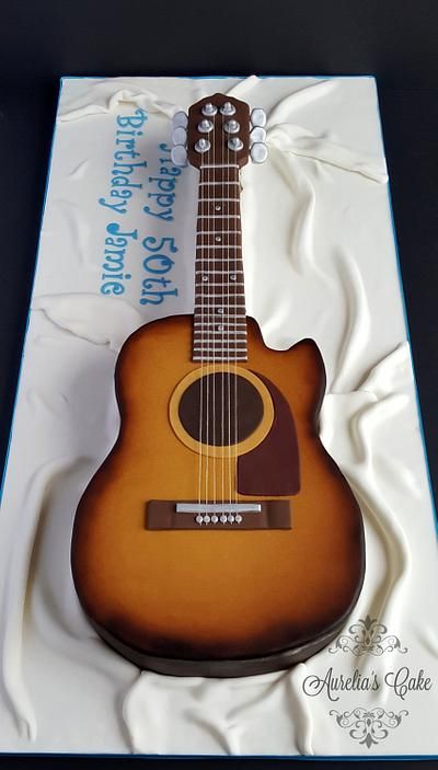 Guitar Birthday Cakes, 3d Guitar, Acoustic Guitar Cake, Music Themed Cakes, Rodjendanske Torte, Music Cakes, Guitar Cake, Birthday Cakes For Women, Birthday Cakes For Men