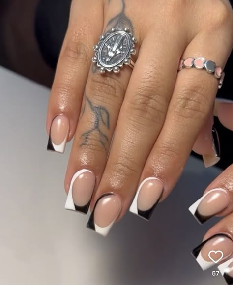 Creative French Tip Nails Short, Salad Fingers, Nail Pics, French Designs, Nail Tip Designs, Sassy Nails, Stylish Nails Designs, Minimal Nails, Work Nails