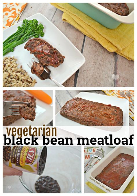 Meatless Monday: Delicious Black Bean Meatloaf Recipe #SWBeans #IC #AD Bean Loaf Vegetarian Meatloaf, Black Bean Loaf, Black Bean Meatloaf, Bean Meatloaf, Fry Ideas, Bbq Vegan, Meatless Meatloaf, Smoked Meatloaf Recipe, Vegetarian Meatloaf