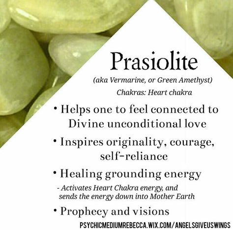 Green Amethyst Meaning, Prasiolite Crystal Meaning, Prehnite Crystal Meaning, Prasiolite Crystal, Crystal Magick, Gemstone Properties, Crystals Healing Properties, Spiritual Crystals, Gemstone Meanings