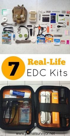 7 Real-Life Examples of EDC Kits. A good EDC kit will contain must-have survival items and items that you actually use on a regular basis. Since everyone has different survival needs, I decided not to give an EDC checklist. Instead, here are examples of real-life EDC kits. Let these EDC kits inspire you to build your own. An essential piece of survival kit for all of those serious about emergency preparedness. Mochila Edc, Survival Items, Emergency Preparedness Kit, Survival Supplies, Emergency Preparation, Survival Equipment, Urban Survival, Emergency Prepping, Survival Food