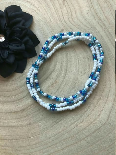 Dark Iridescent, Ankle Jewelry, Blue Beaded Bracelets, Beaded Necklace Diy, Diy Bracelet Designs, Waist Beads, Beads Bracelet Design, Summer Bracelets, Jewelry Blue