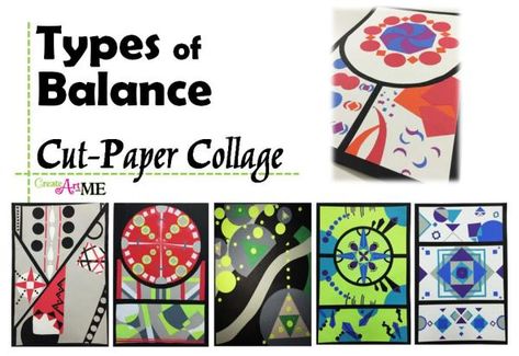 Balance Art Lesson, Elements Of Art Space, Intro Ideas, Types Of Balance, Point Painting, Elements Of Art Line, Movement Art, Visual Balance, High School Art Lessons