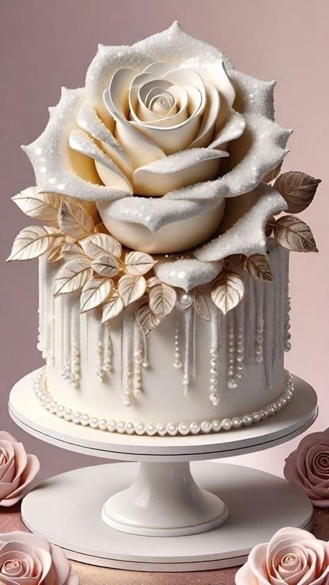 Cupcakes Design, Big Wedding Cakes, Unique Birthday Cakes, Beautiful Cake Designs, Dream Wedding Cake, Birthday Cakes For Women, Cake Decorating Designs, Modern Wedding Cake, Unique Cakes