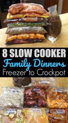 Freezer To Crockpot Meals, Easy Crockpot Freezer Meals, Crockpot Meal Prep, Crockpot Freezer Meals, Freezer Dinners, Slow Cooker Freezer Meals, Freezer Friendly Meals, Freezable Meals, Freezer Meal Planning