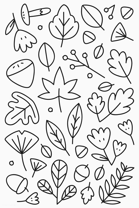 Black autumn leaves on a white background vector | free image by rawpixel.com / Katie Moir Cute Leaves Drawing, Drawing White Background, Leave Doodle, Leave Drawing, Black Drawings Sketches, Drawing Leaves Fall, Doodle Fall Leaves, Autumn Leaves Drawing, Leaves Drawing