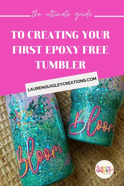 Hoping to go epoxy free with your tumblers? Epoxy free is much safer for you and your family, and with the right tools your tumblers will come out looking AMAZING. Come check out everything you need to get started. Epoxy Free Tumbler, 20oz Epoxy Tumbler, Best Epoxy For Tumblers, Diy Glitter Tumbler, Glitter Epoxy Tumbler Ideas, Epoxy Over Sublimation Tumbler, Glitter Tumbler Ideas Diy, How To Start A Tumbler Business, How To Seal Tumblers Without Epoxy