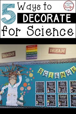 Bulletin Boards and More! Fabulous ways to add some science decor to your classroom! Includes poster ideas and board ideas! Preschool Experiments, Science Bulletin Boards, Middle School Science Classroom, Science Room, Science Classroom Decorations, Science Boards, 3rd Grade Science, Science Decor, 7th Grade Science