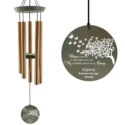 PRICES MAY VARY. Personalized Memorial Wind Chimes - We will customize it with any special words to commemorate the loved one. Every time the wind blows, it will help the grieving one remember all the memories and precious moments spent together. A coating will be added to the customized sail, and words on it will always remain without fading or falling off. You don't have to worry about it losing memorial words, it'll last year after year like your memory that will never fade. Premium Quality I Sympathy Thoughts, Sympathy Wind Chimes, Personalized Wind Chimes, Large Wind Chimes, Wind Chimes Homemade, Unique Wind Chime, Wood Leaf, Purple Heart Wood, Shell Wind Chimes