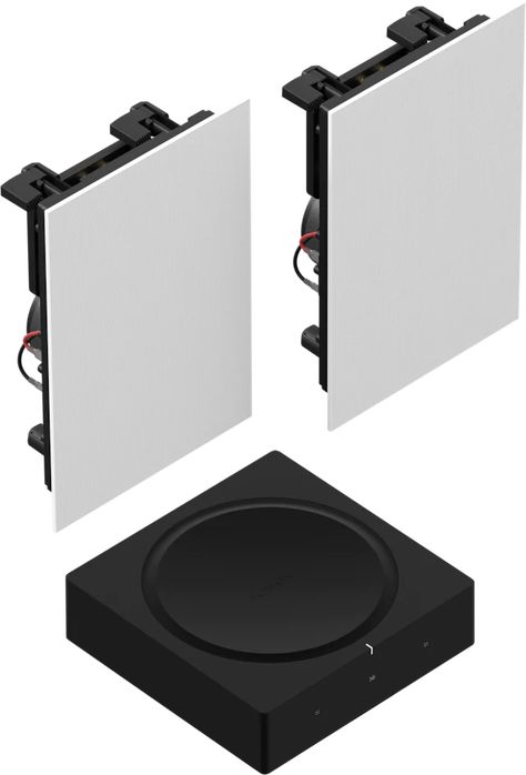 In-Wall Speaker Set and Amp | Sonos Surround Sound Speakers Hide, Home Theater Surround Sound, Digital Signal Processing, Four Rooms, Surround Sound Speakers, Ceiling Speakers, In Wall Speakers, Home Speakers, Laminate Countertops