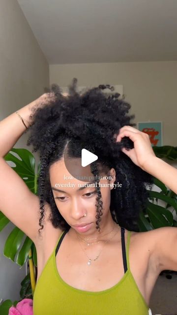 Haïr Style For Natural Hair, Natural Hair Styles Curly Hairstyles, Low Manipulating Hair Styles, Curly 4c Hair Natural Hairstyles, Low Manipulating 4c Hair Styles, Low Manipulating Natural Hair Styles, Lazy Natural Hairstyles, 3c Curly Hairstyles, Low Tension Hairstyles