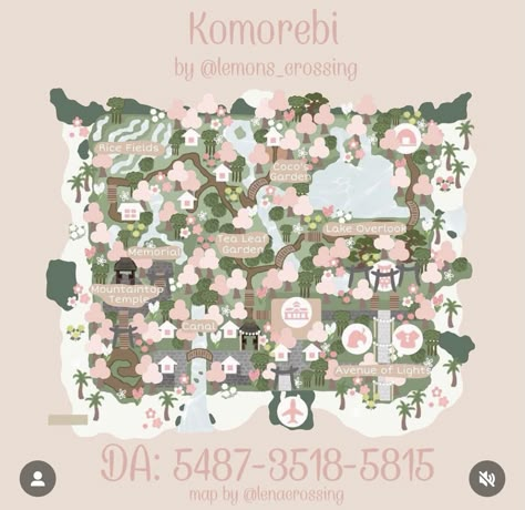 Acnh Dream Codes, Acnh Maps, Animal Crossing Islands, Cottagecore Animal Crossing, Cute Pink Outfits, Cottagecore Pink, Dream Code, Disney Doodles, Pink Island