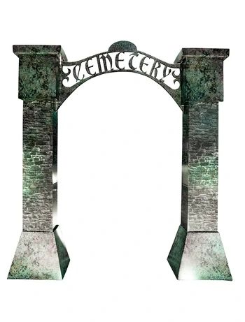 Cemetery Archway Entrance | Spirit Halloween Wikia | Fandom Archway Diy, Archway Entrance, Stone Archway, Halloween Costume Store, Yard Haunt, Halloween Graveyard, Halloween Tombstones, Whimsical Halloween, Halloween Store