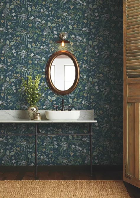 Burgundy Room, York Wallpaper, Iconic Wallpaper, The Company Store, Floral Pattern Design, York Wallcoverings, Botanical Wallpaper, Forest Wallpaper, Paper Wallpaper