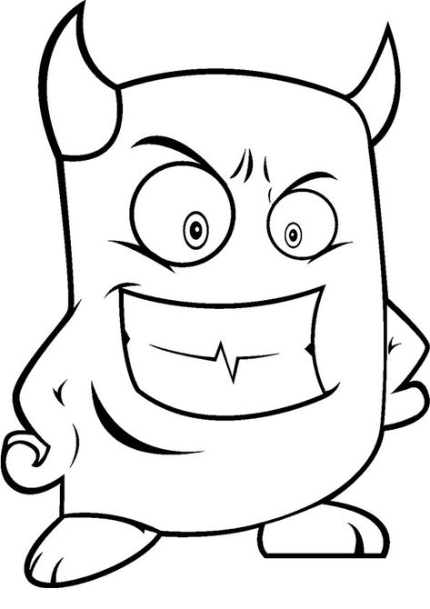 Angry Monster Coloring Page. Free printable Monster Coloring Pages For kids download and print. Monsters Coloring Pages, Funny Cartoon Drawings, Cool Cartoon Drawings, Doddle Art, Monster Coloring Pages, Cartoon Drawing Tutorial, Eli Manning, Singing Monsters, Monster Drawing