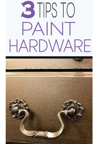 Reworked Furniture, Refinished Headboard, Drawer Pulls Diy, Painting Hardware, Paint Hardware, Distressing Furniture, Painted Furniture Ideas, Dresser Hardware, Cabinet Painting