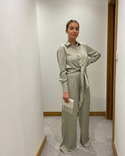 THE NUEVO EDIT’s Instagram profile post: “Sage is definitely our favourite colour right now, and @rosierobinsonuk in our brand new Sage Satin Co-ord makes us love it all that more 🤍…” Satin Bluse, Favourite Colour, Co Ord, Favorite Color, Love It, Right Now, Trench Coat, Instagram Profile, Street Style